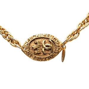 CHANEL Gold Logo Necklace